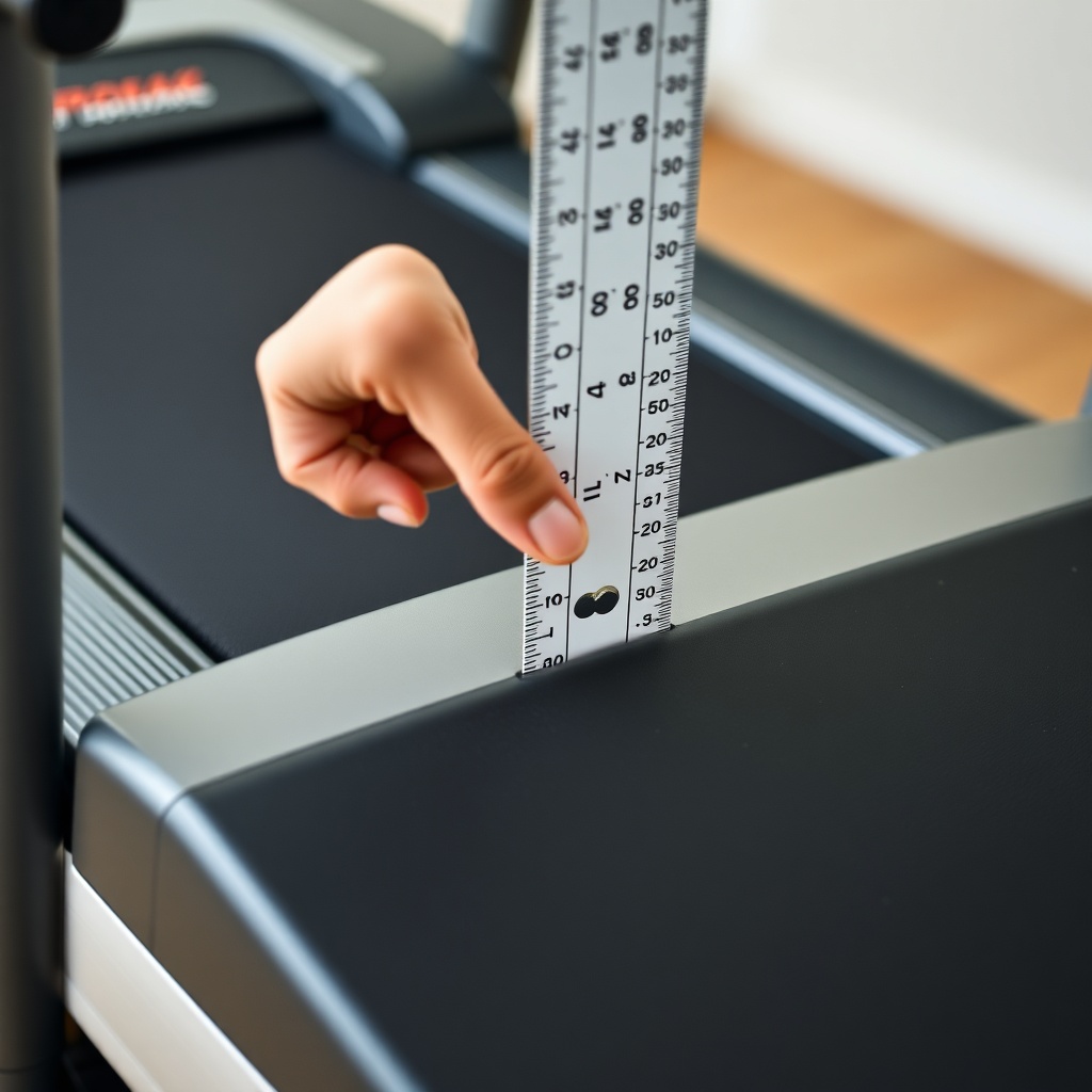 Close‑up shot of a person’s hand holding a straightedge ruler vertically against the side