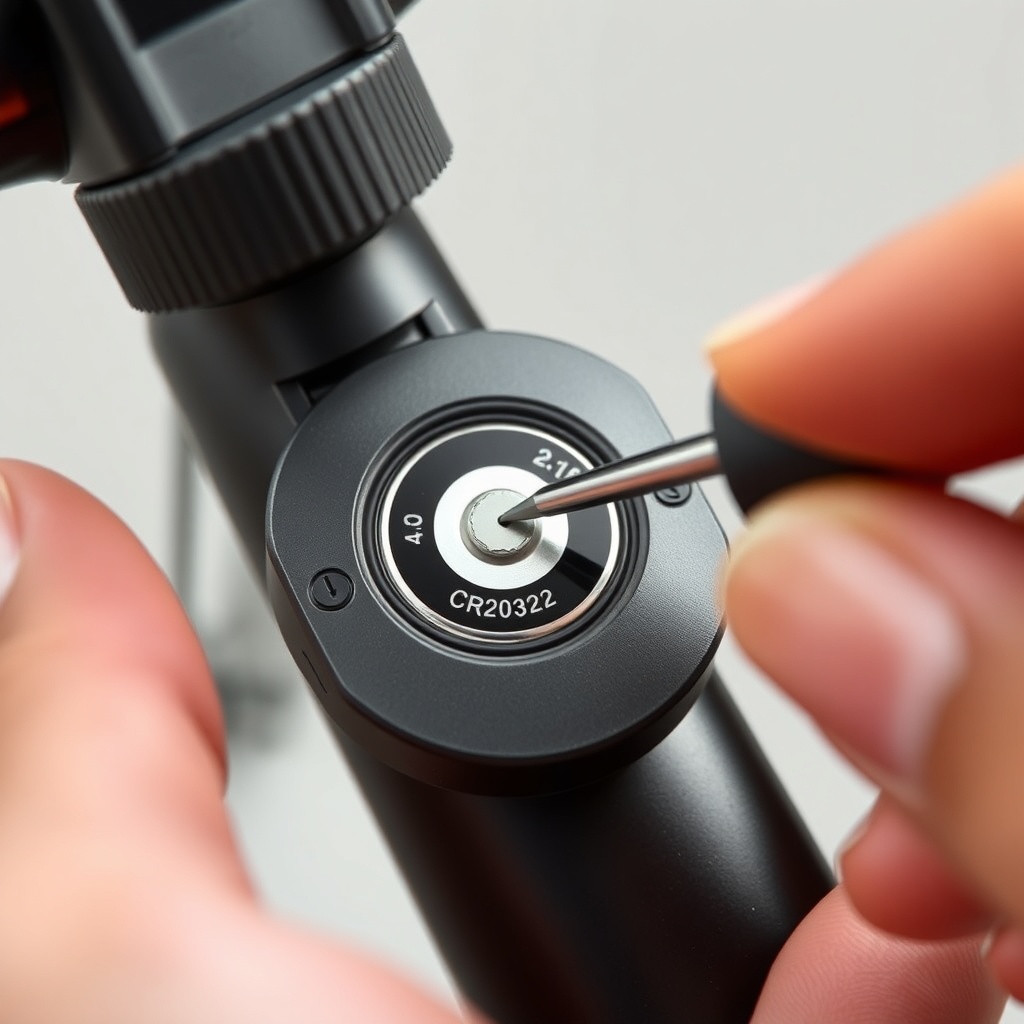 <clean photorealistic photo/illustration of a Peloton Bike cadence sensor housing being op