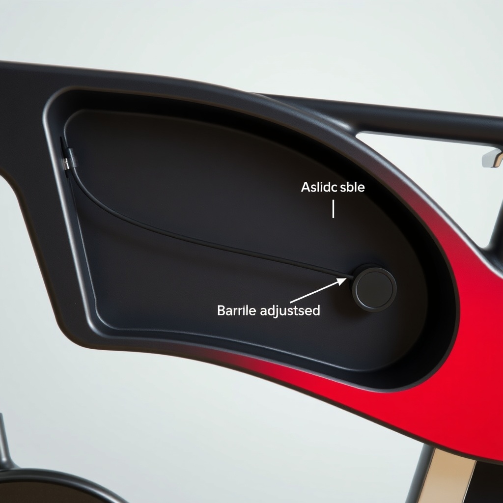<A photorealistic image showing the interior of a Peloton Bike frame with the side panel r
